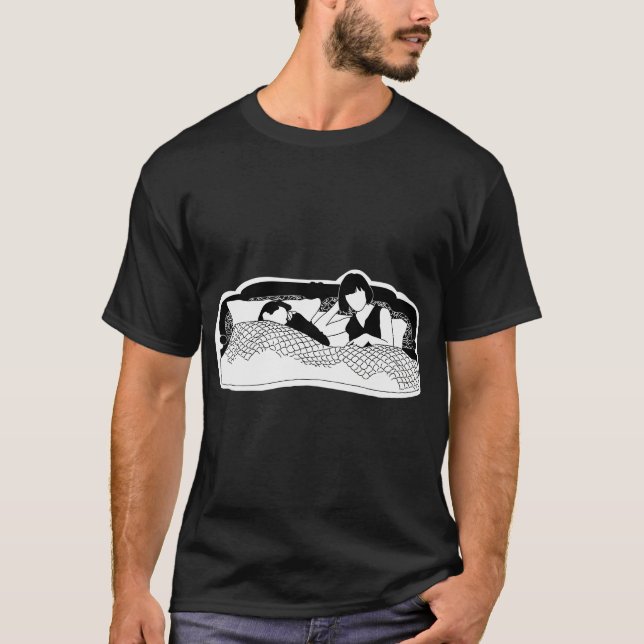 Camiseta Phrack na Cama (Frente)