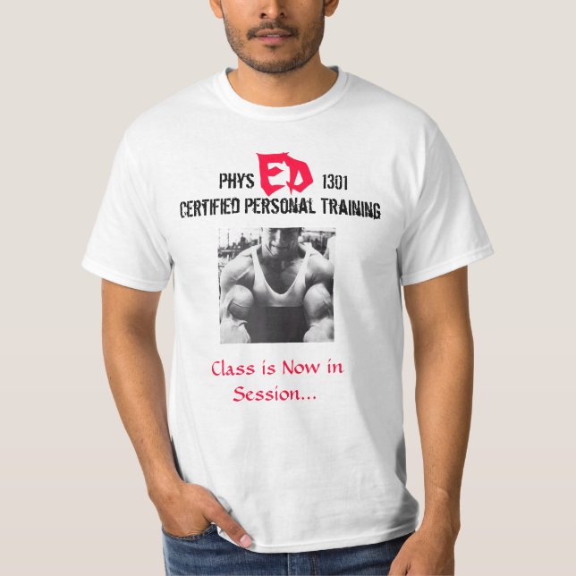Camiseta Phys Ed 1301 - instrutor pessoal (Frente)