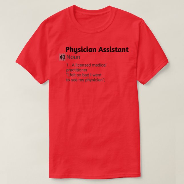 Camiseta Physician Assistant 4 1 (Frente do Design)