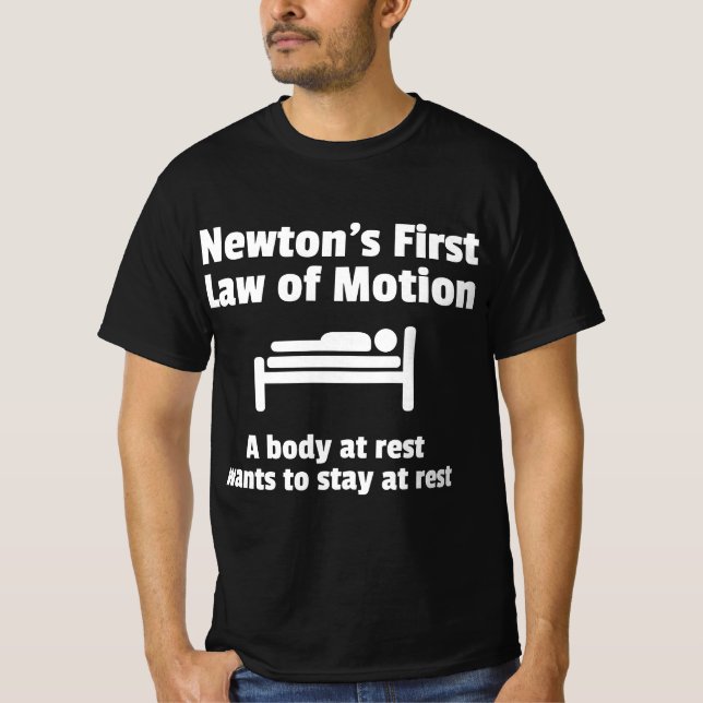 Camiseta Physics Joke Humor T Gift Newton's Law Body at Res (Frente)