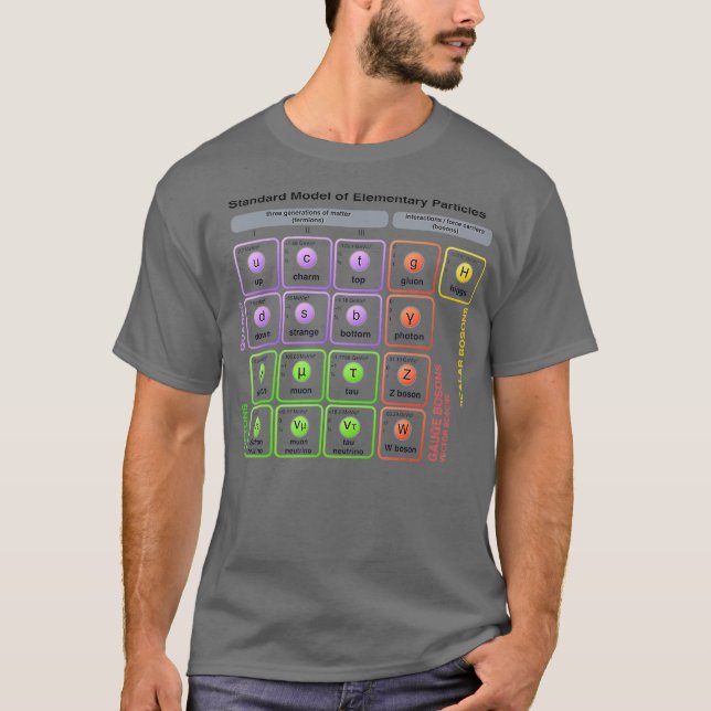 Camiseta Physics  Standard Model of Elementary Particles (Frente)