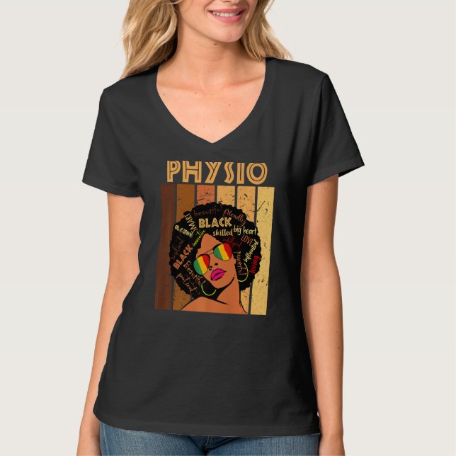 Camiseta Physio Afro Afro-Americana História Negra M (Frente)