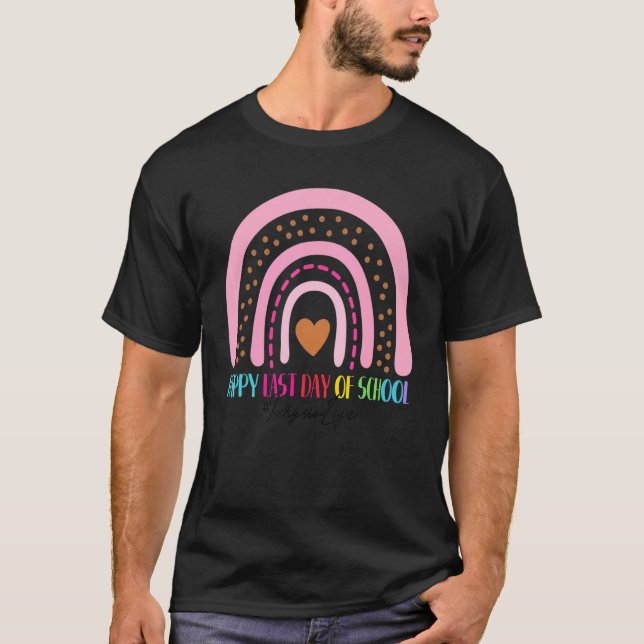 Camiseta Physio Happy no último dia da escola Rainbow (Frente)