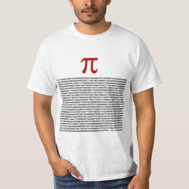 Camiseta Pi = 3,141592653589 etc. etc… o que quer que! (Frente)