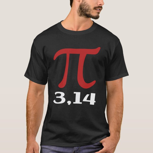 Camiseta Pi 3 14 Dizer Professor de Matemática (Frente)