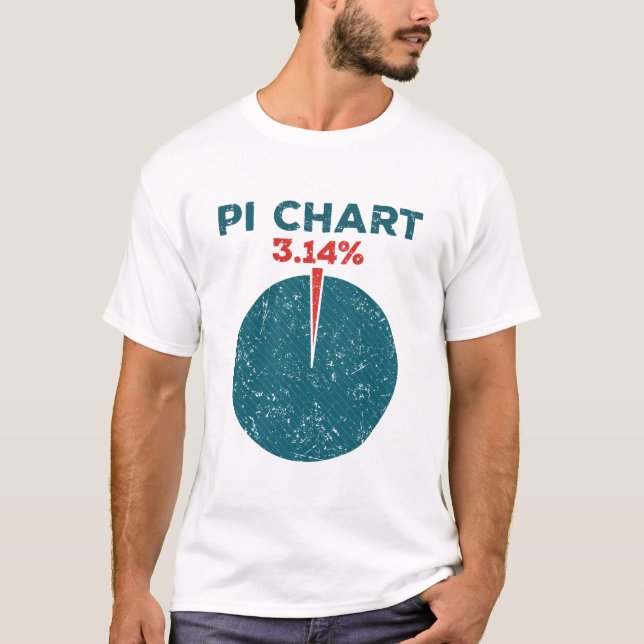 Camiseta Pi Chart Engraçado Professor De Matemática Pi Day (Frente)