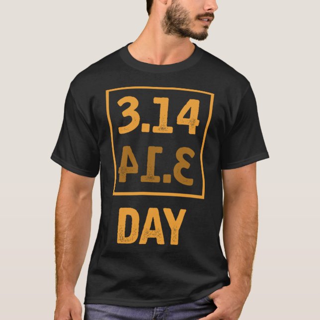 Camiseta Pi Day - 3,14 = Coincidência Pie Byckwards (Frente)