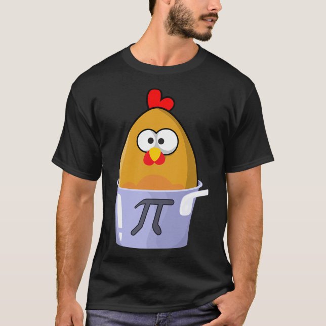 Camiseta Pi Day Humorous Chicken Pote Pie Math Novelty (Frente)