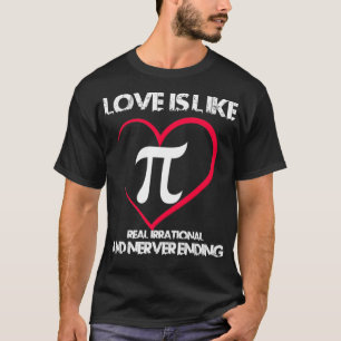 Camiseta Pi Day Math Love É Como Pi Nunca Terminando Namora