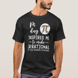 Camiseta Pi Day Me Inspira Math Pi Símbolo Leopardo