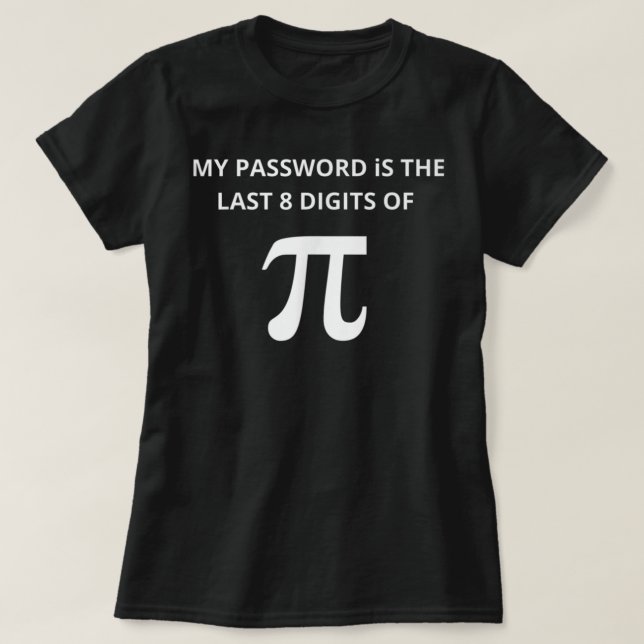 Camiseta Pi Day My Password Is The Last 8 Diges Of Pi Math (Frente do Design)