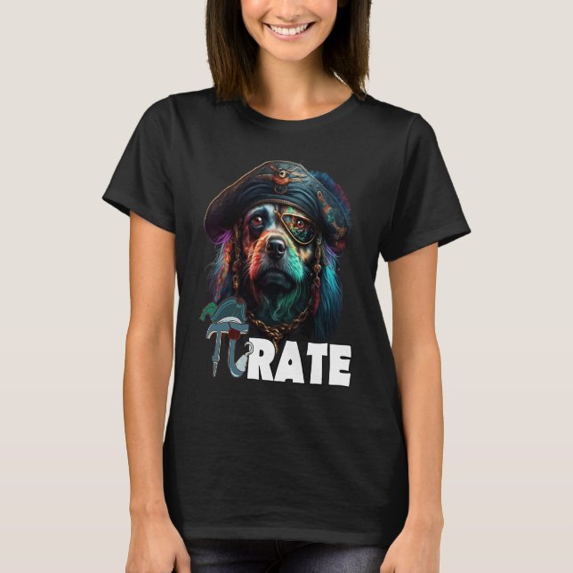 Camiseta Pi Day Pi rate Dog 314 Funny Math Science Teacher  (Frente)