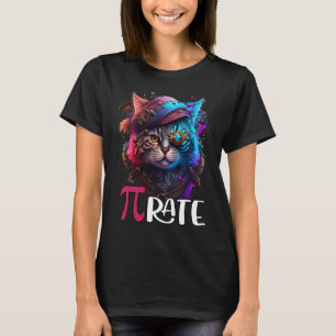 Camiseta Pi Day Pirate Cat 3 14 Professor de Ciência da Mat