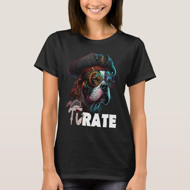 Camiseta Pi Day Pirate Dog 3 14 Funny Math Science Teacher  (Frente)
