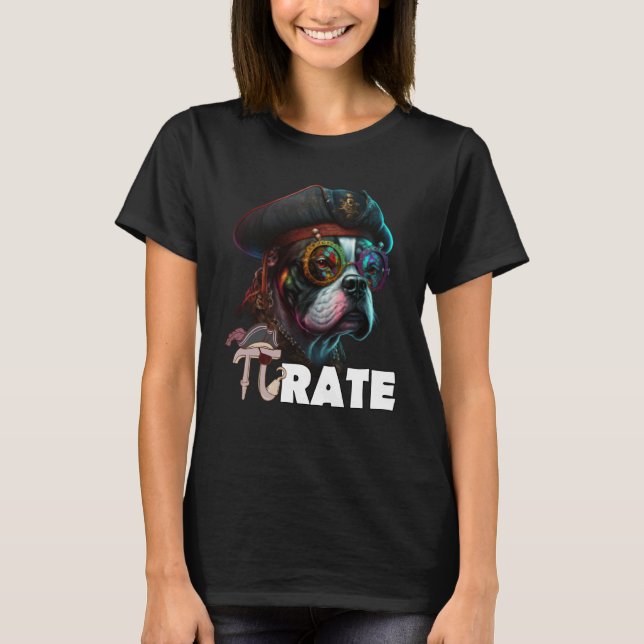 Camiseta Pi Day Pirate Dog 3 14 Math Science Teacher Dog Pi (Frente)