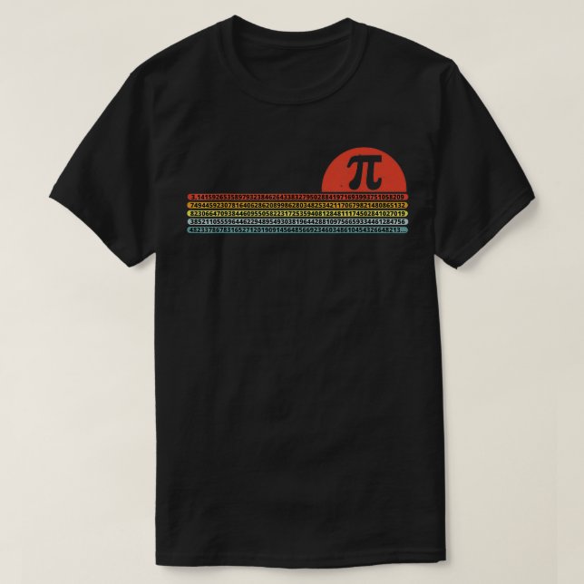 Camiseta Pi Day Retro Vintage Pi 3 (Frente do Design)