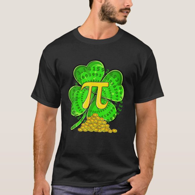 Camiseta Pi Day Shamrocks Dia de São Patrício 3 14 I (Frente)