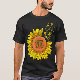 Camiseta Pi Dia Girassol 3,14 Pi Símbolo Número Matemática