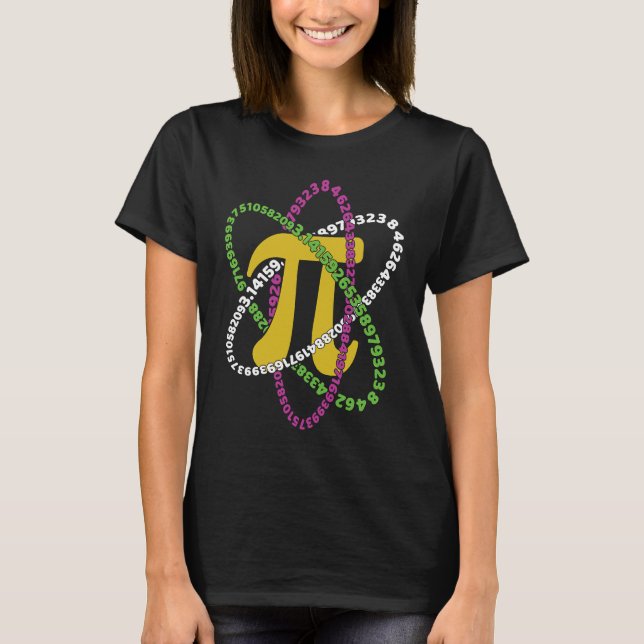 Camiseta Pi Galaxy Orbit Math Holiday Mathematics Day Pi Da (Frente)