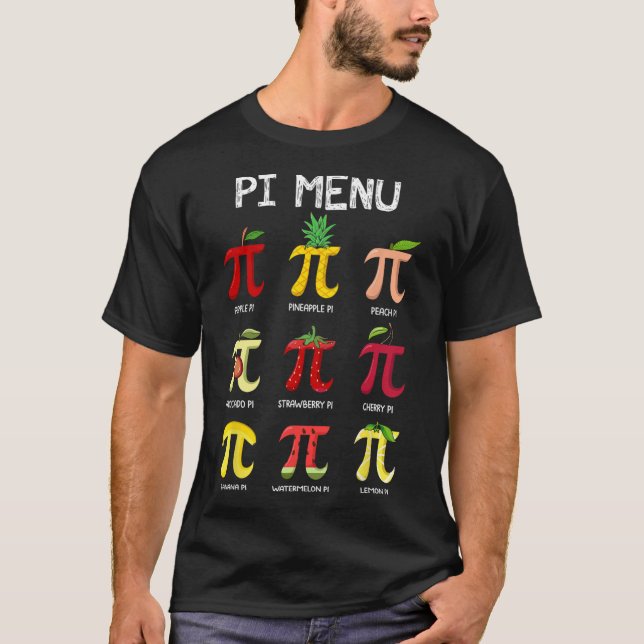 Camiseta Pi Menu Pie Math Day Mathematic Professor Pi S (Frente)