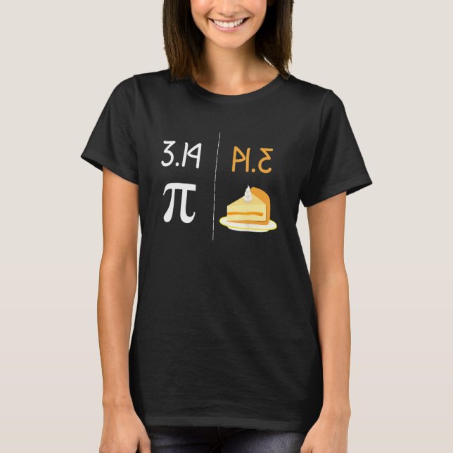Camiseta Pi Mirror Image Of 3 14 É Pie Thankspouth Math (Frente)