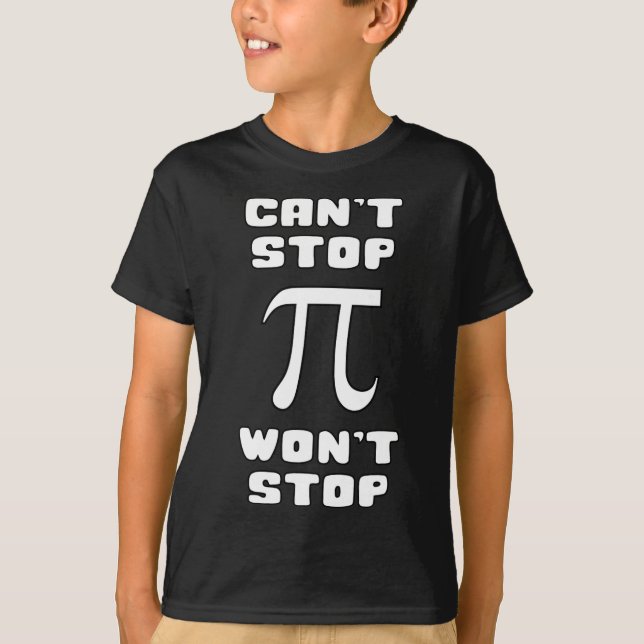 Camiseta Pi não consegue parar o Geek do Nerd matemático no (Frente)