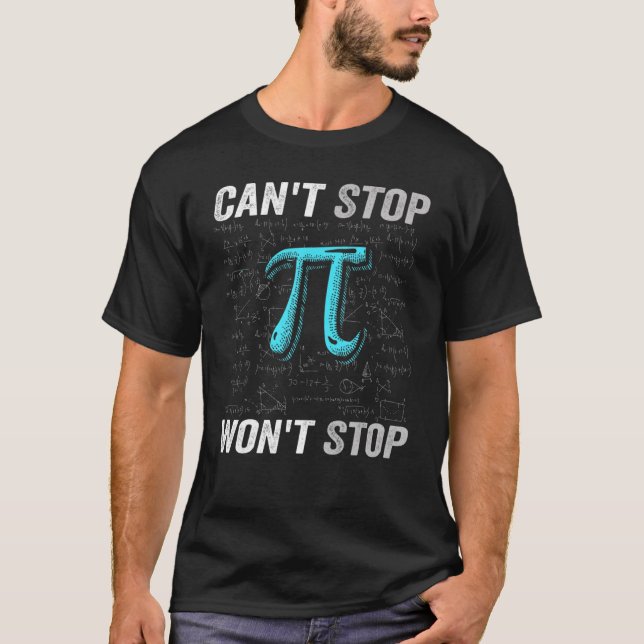 Camiseta Pi não vai parar a matemática para comemorar o dia (Frente)