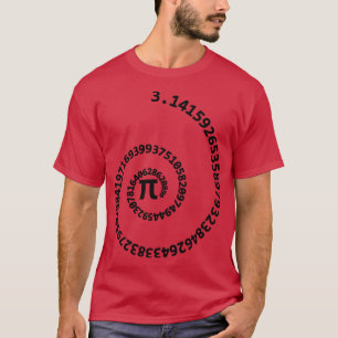 Camiseta Pi número 314 efeito espiral aspas matemáticas