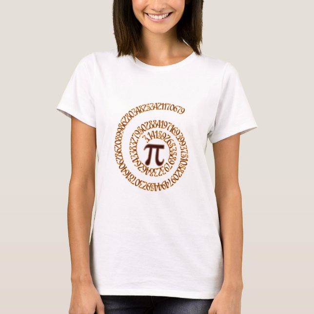 Camiseta Pi para o lugar decimal de centésima parte (Frente)