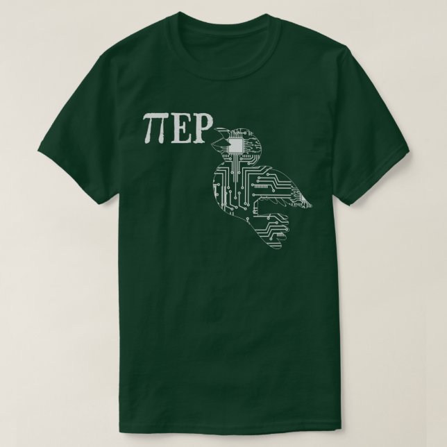 Camiseta Pi Piep Bird Mathematician Coder PCB Computador CP (Frente do Design)