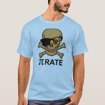 Camiseta Pi Pirata Matemática Divertida Geometria 