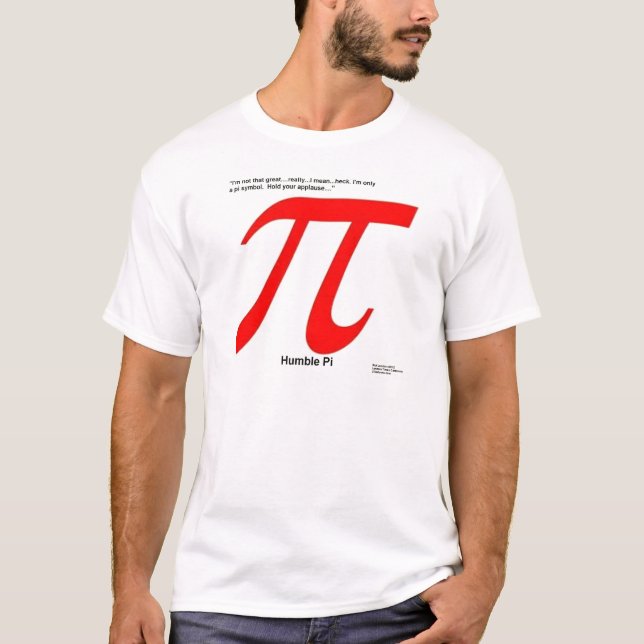 Camiseta Pi R Quadrado Humilde Divertido (Frente)