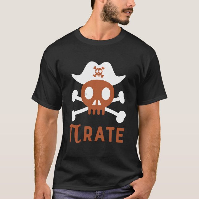 Camiseta Pi Rate Pi Dia Numérico Piada Matemática (Frente)