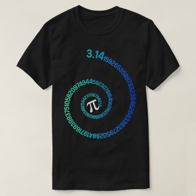 Camiseta Pi Spiral Novelty Math Geek 3 (Frente do Design)