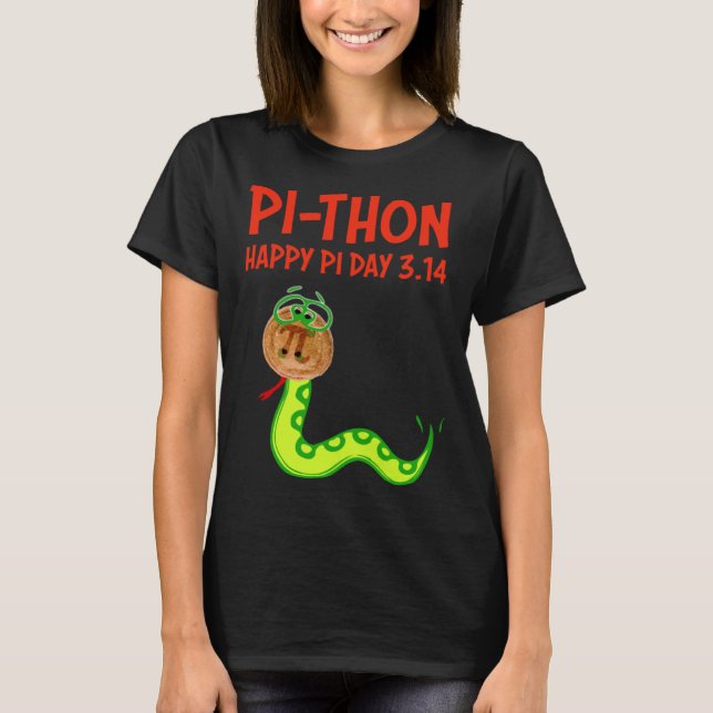 Camiseta PI THON Pi Day Python Pie Math Snake Wild Animal N (Frente)