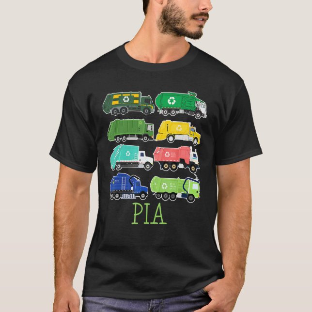 Camiseta Pia Trash Truck For Kids Collector Ecologist Garba (Frente)
