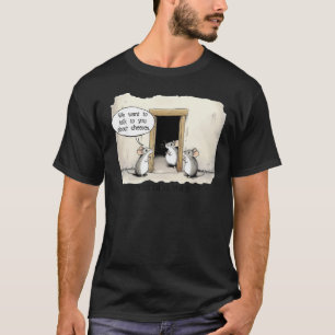 Camiseta Piada da família de ratos engraçados da Igreja