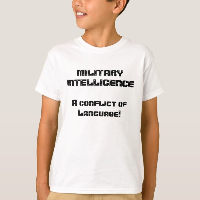 Camiseta Piada da inteligência militar (Frente)