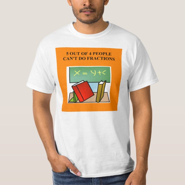 Camiseta piada da matemática da fração (Frente)