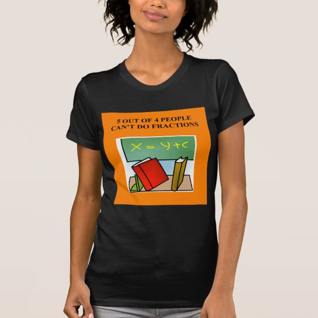 Camiseta piada da matemática da fração (Frente)