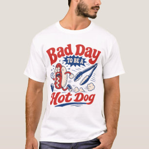 Camiseta Piada de 4 de julho Churrasco de cachorro-quente H
