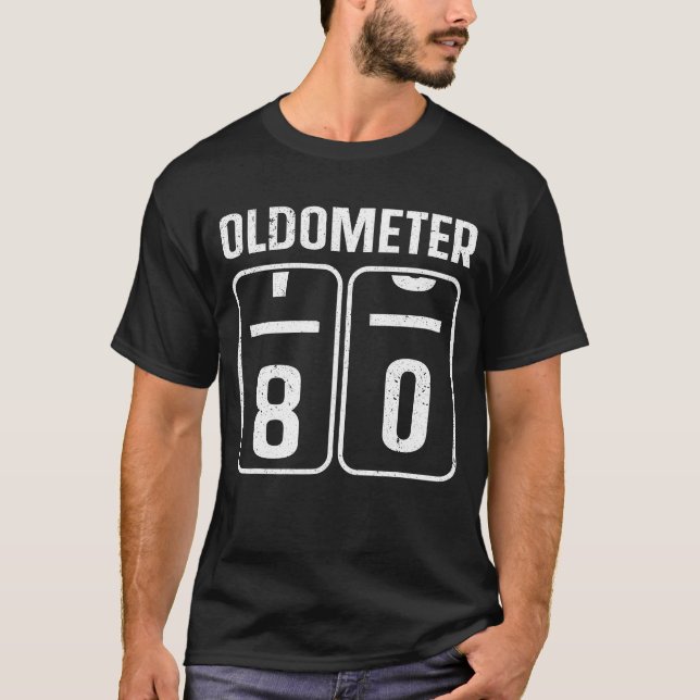 Camiseta Piada de Aniversário do 80 de Arte de 80 legal (Frente)