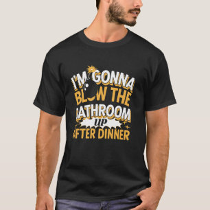 Camiseta Piada de Banheiro Inapropriada Hilária para Homens