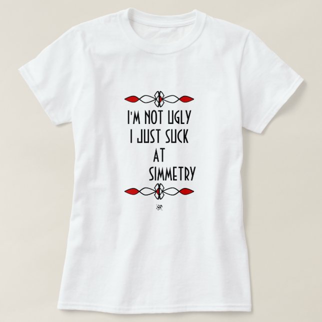Camiseta Piada de beleza feia v2 (Frente do Design)