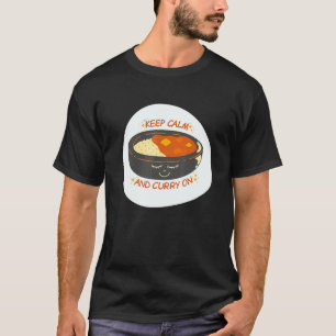 Camiseta Piada De Comida Índia Calma E Curry