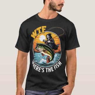 Camiseta Piada de Crânio de Pesca Engraçada