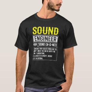 Camiseta Piada de Definição de Engenheiro de Som