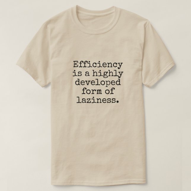 Camiseta Piada de eficiência (Frente do Design)