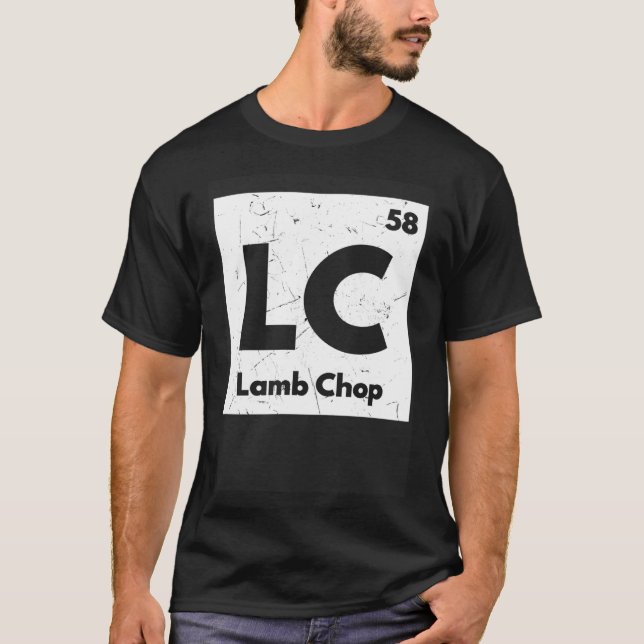 Camiseta Piada de Elemento de Química Lamb Chop Lamb (Frente)