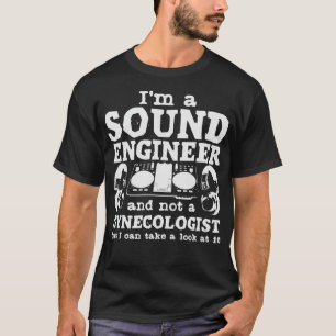 Camiseta Piada de Engenharia de Som do Engenheiro de Áudio